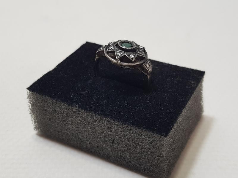 OSMANLI DÖNEMİ ZÜMRÜT TAŞLI ELMAS YÜZÜK