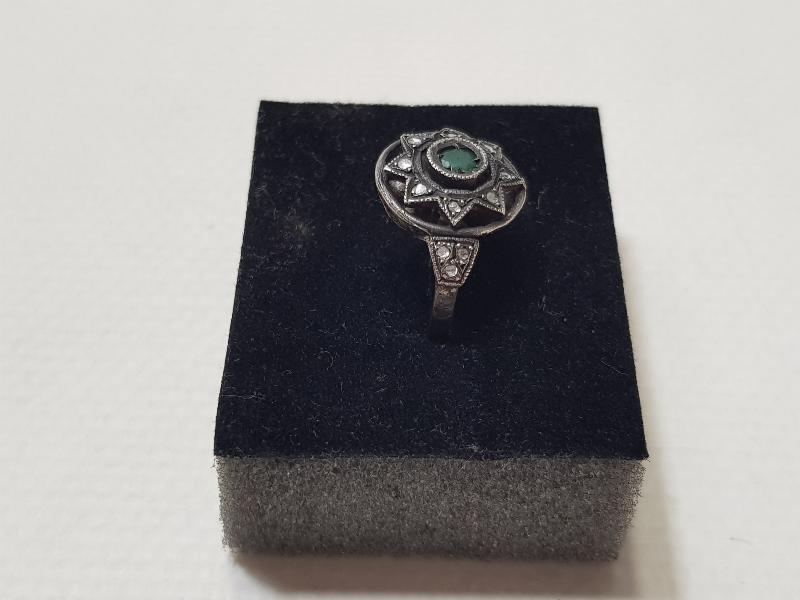 OSMANLI DÖNEMİ ZÜMRÜT TAŞLI ELMAS YÜZÜK