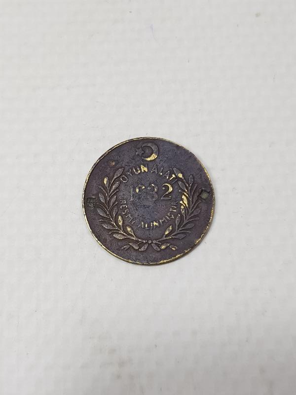 1932 TARİHLİ NADİR OYUN ALATI - JETON 