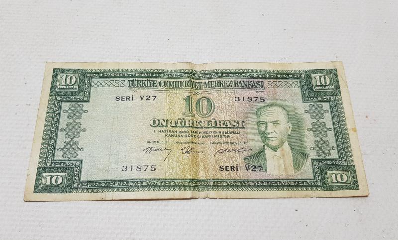 5. EMİSYON 10 LİRA KAĞIT PARA