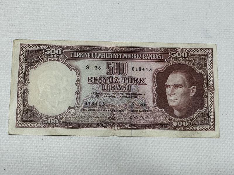 5. EMİSYON NADİR 500 LİRA KAĞIT PARA