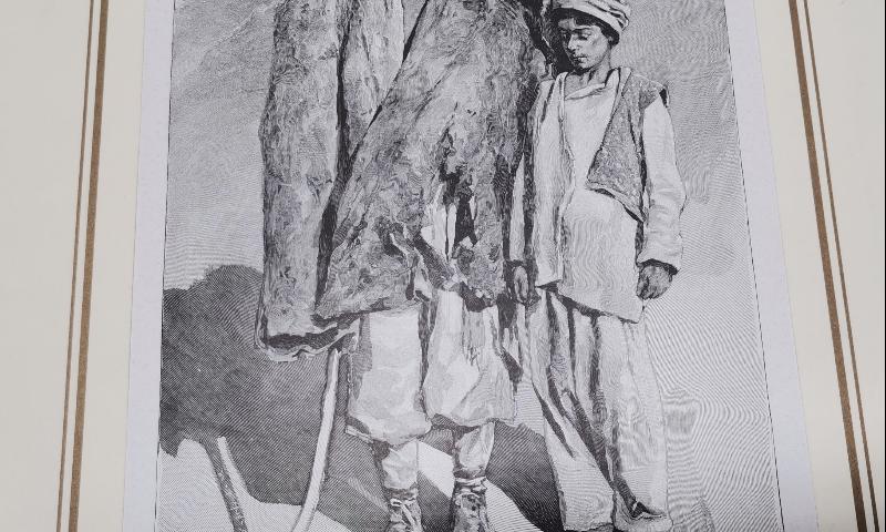 OSMANLI DÖNEMİ KÜRT BABA VE OĞLU GRAVÜR