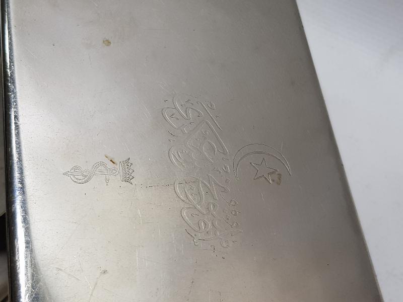 1. DÜNYA SAVAŞI DÖNEMİ YÜKSEK KONDİSYONDA ÇOK NADİR OSMANLICA ÜSTUNÇU ASKERİYE YAZILI ENJEKTÖR KUTUSU