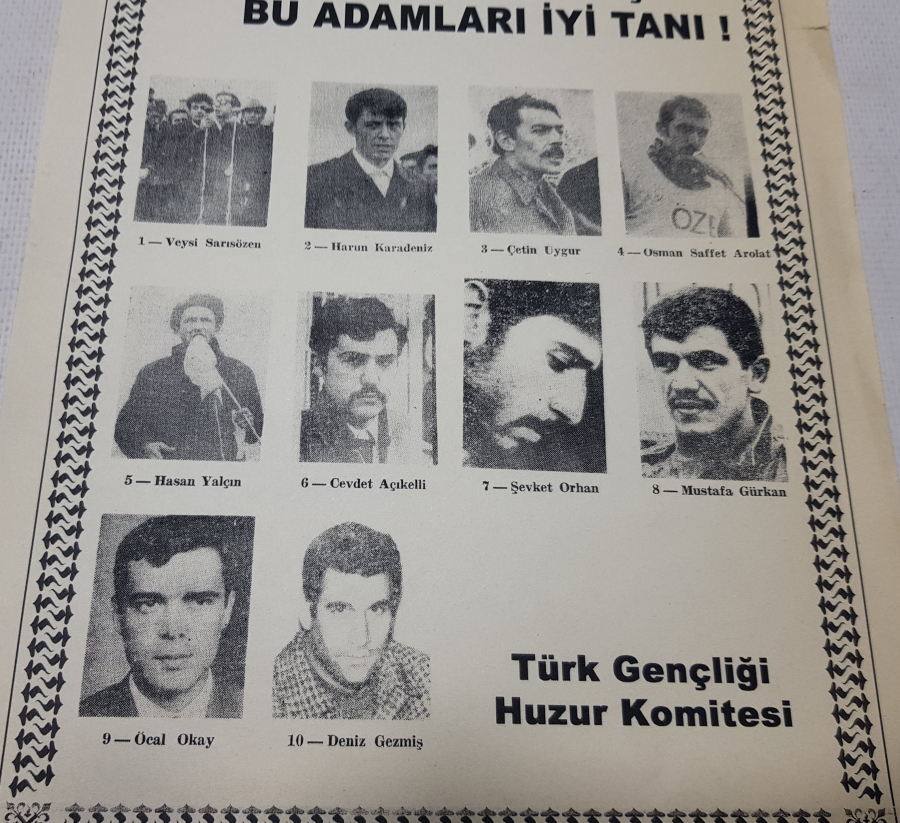 1970 LERDEN ÇOK NADİR SİYASİ AFİŞ