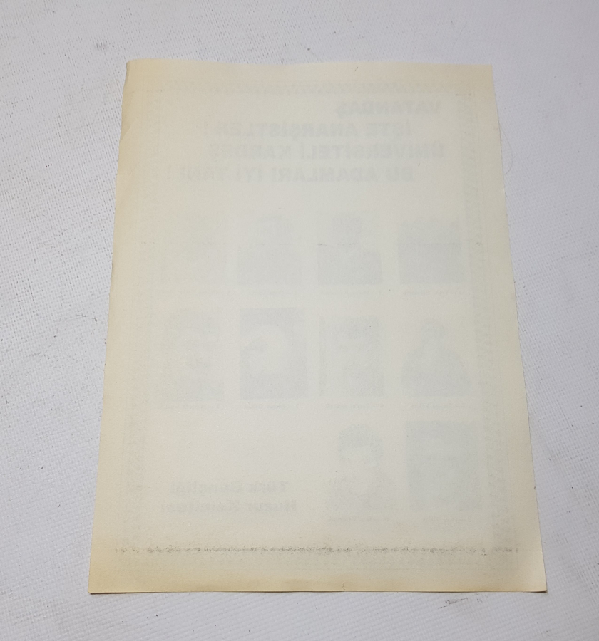 1970 LERDEN ÇOK NADİR SİYASİ AFİŞ