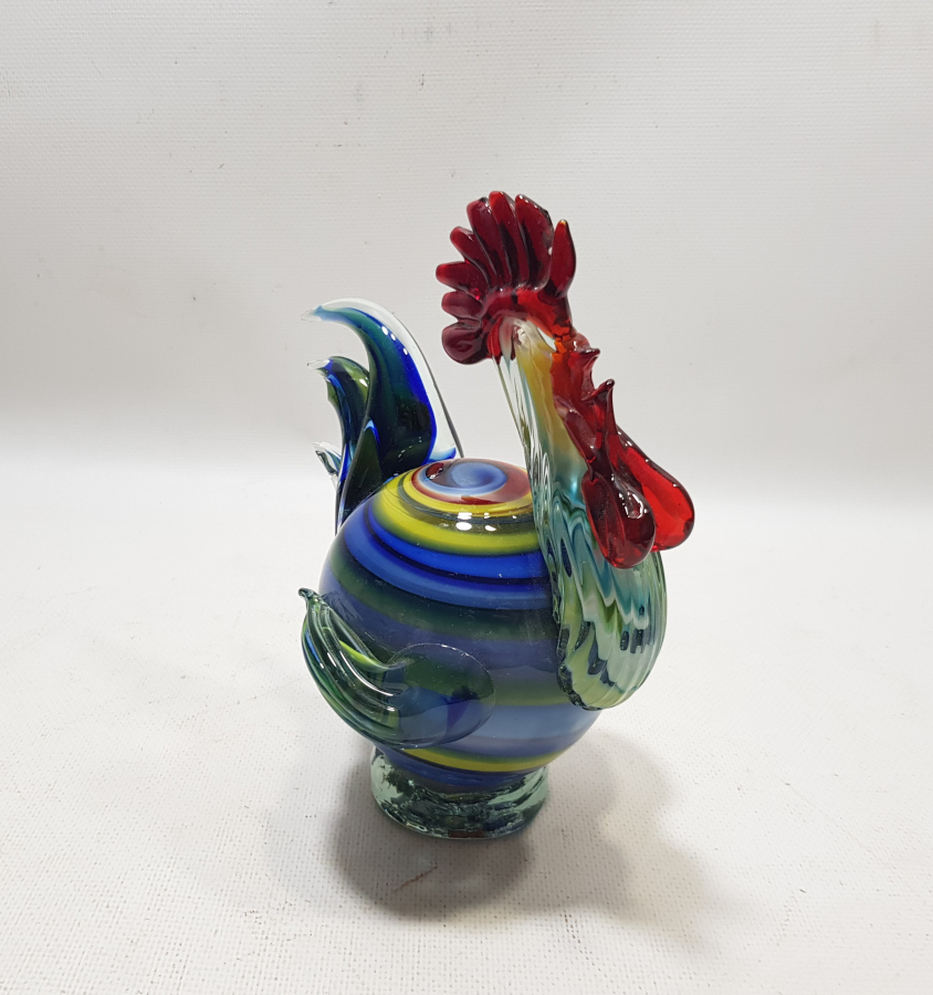 ANTİKA MURANO HOROZ FİGÜRÜ