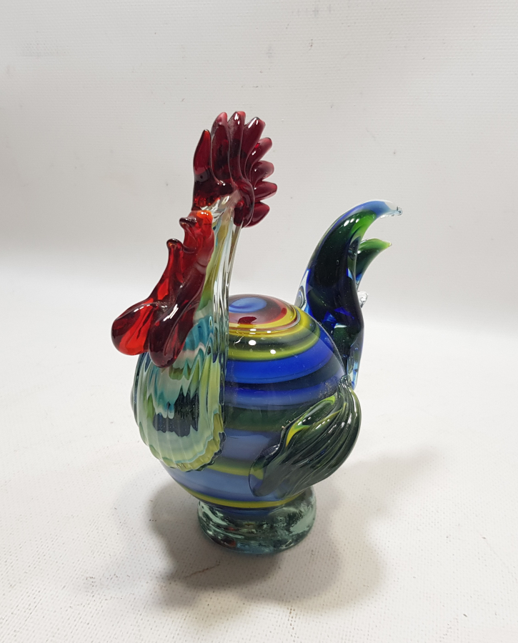 ANTİKA MURANO HOROZ FİGÜRÜ