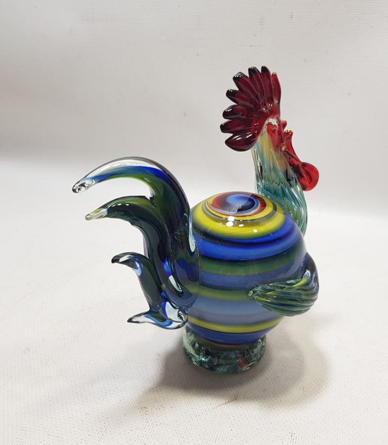 ANTİKA MURANO HOROZ FİGÜRÜ