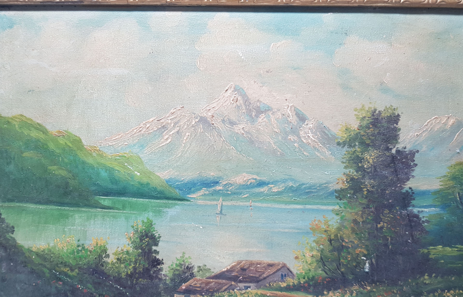 ORİJİNAL ÇERÇEVESİNDE TUVAL ÜZERİ YAĞLI BOYA TABLO