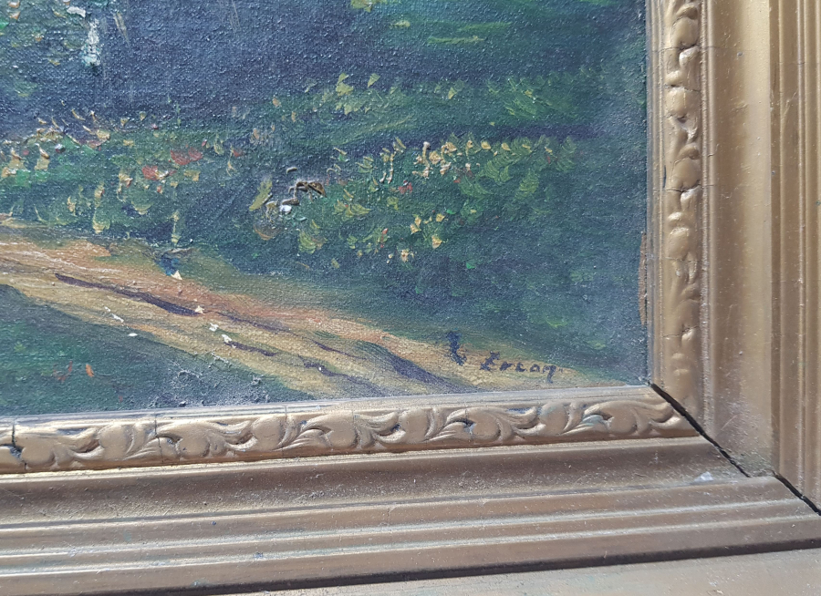 ORİJİNAL ÇERÇEVESİNDE TUVAL ÜZERİ YAĞLI BOYA TABLO