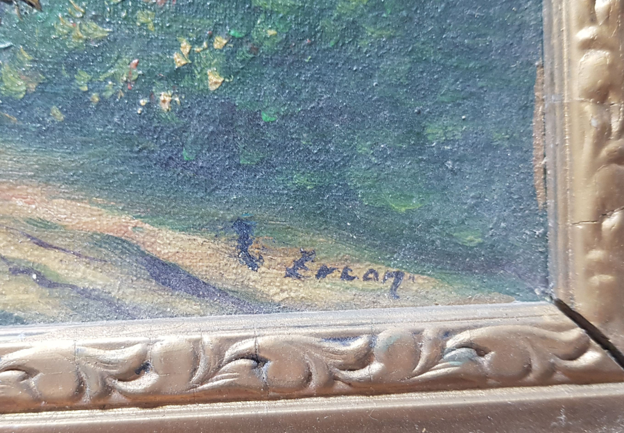 ORİJİNAL ÇERÇEVESİNDE TUVAL ÜZERİ YAĞLI BOYA TABLO