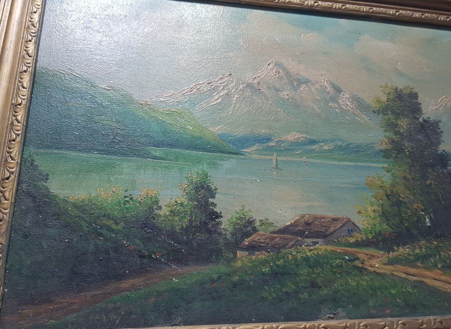 ORİJİNAL ÇERÇEVESİNDE TUVAL ÜZERİ YAĞLI BOYA TABLO