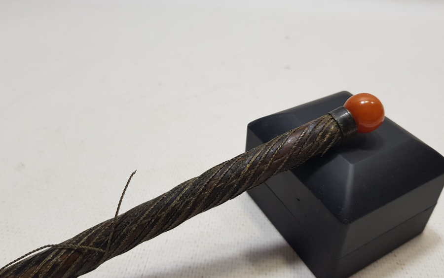 OSMANLI DÖNEMİ DAMLA KEHRİBAR MARPUÇLU BÜYÜK BOY EDİRNE İŞİ SİGARALIK