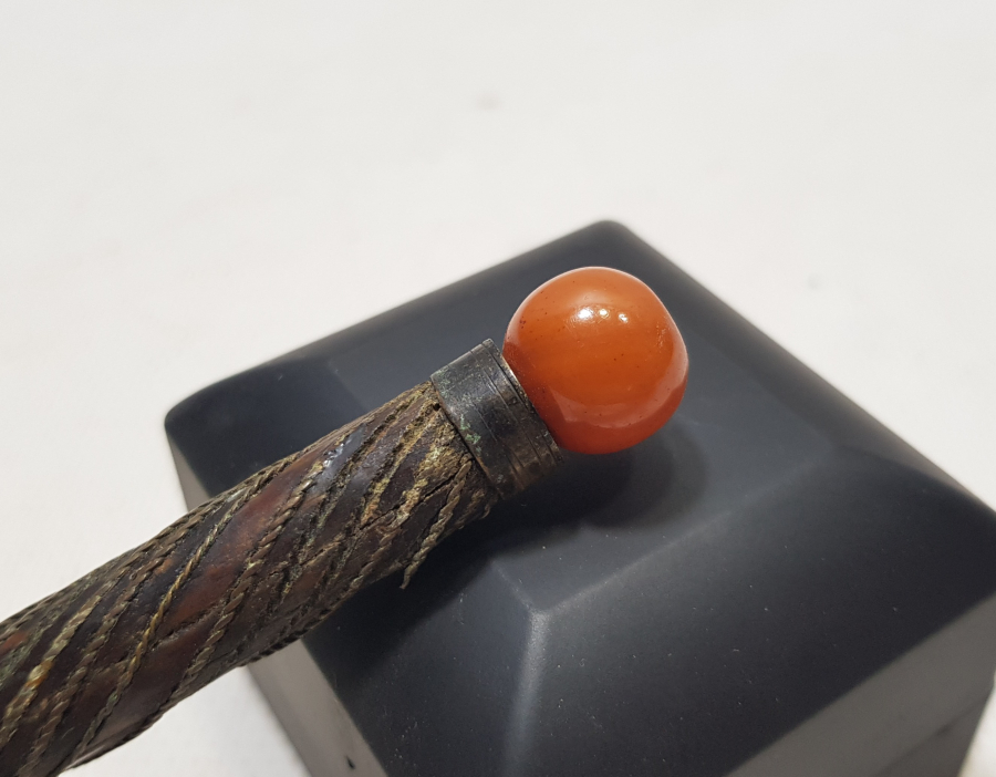 OSMANLI DÖNEMİ DAMLA KEHRİBAR MARPUÇLU BÜYÜK BOY EDİRNE İŞİ SİGARALIK