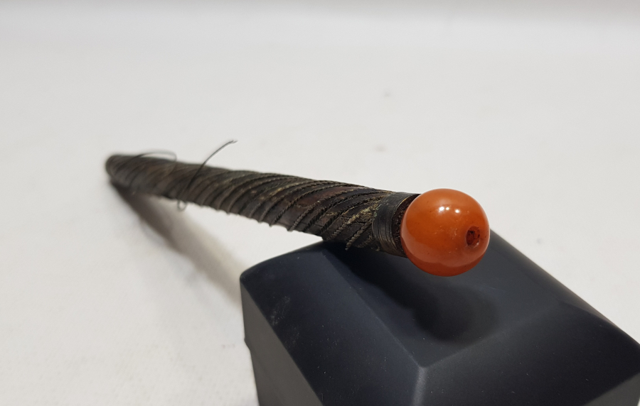 OSMANLI DÖNEMİ DAMLA KEHRİBAR MARPUÇLU BÜYÜK BOY EDİRNE İŞİ SİGARALIK