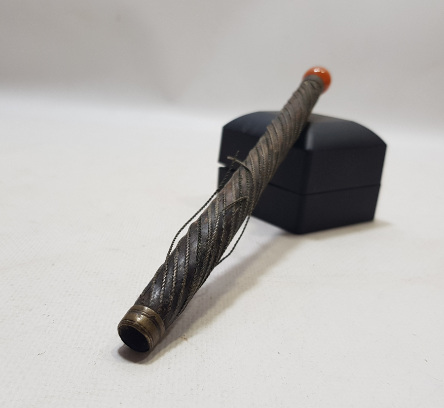 OSMANLI DÖNEMİ DAMLA KEHRİBAR MARPUÇLU BÜYÜK BOY EDİRNE İŞİ SİGARALIK