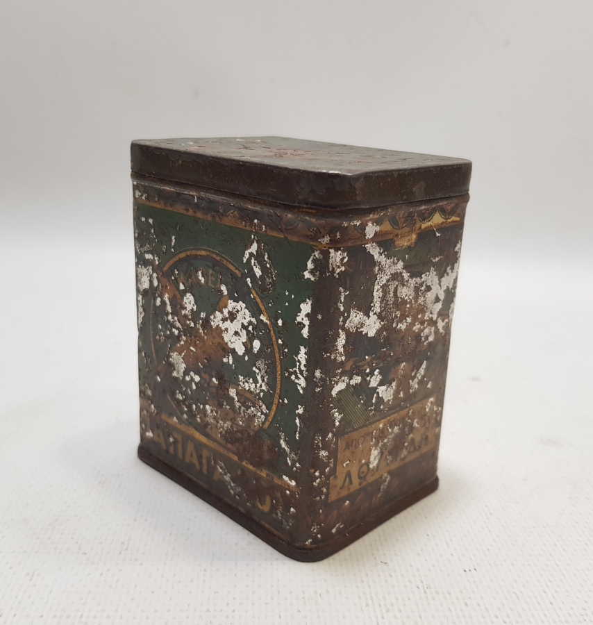 OSMANLI DÖNEMİ RUMCA YAZILI NADİR KAPAKLI KAHVE KUTUSU