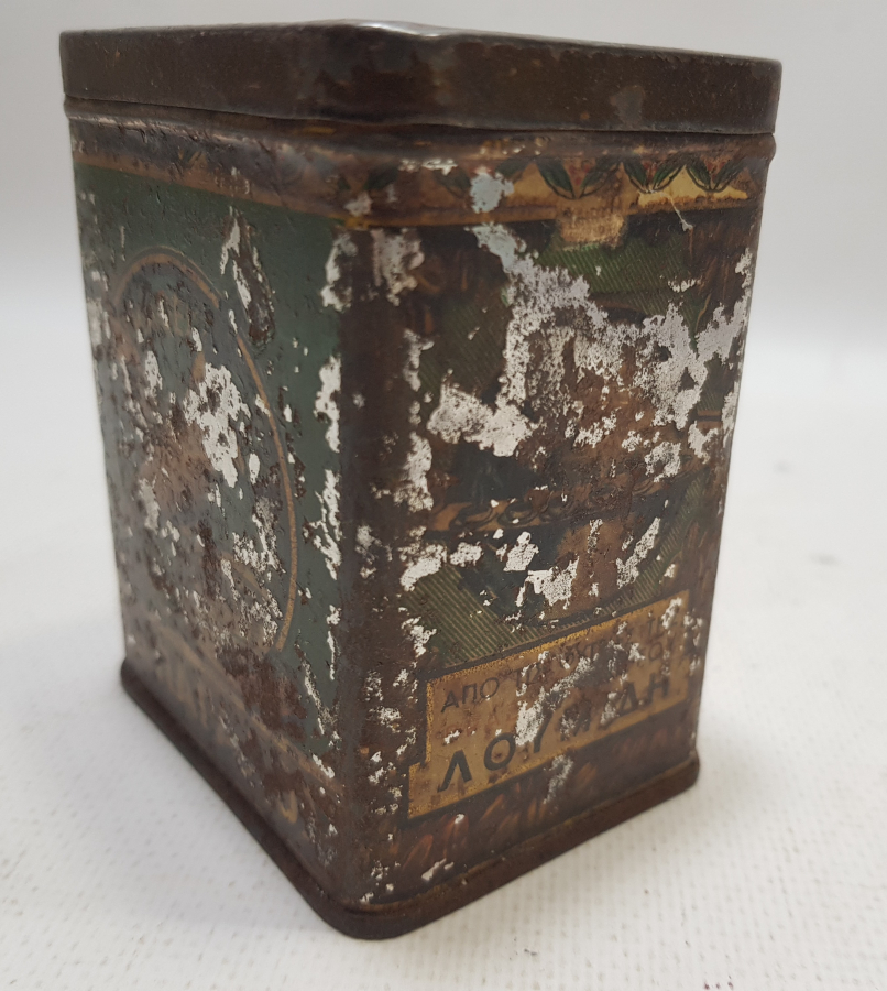 OSMANLI DÖNEMİ RUMCA YAZILI NADİR KAPAKLI KAHVE KUTUSU