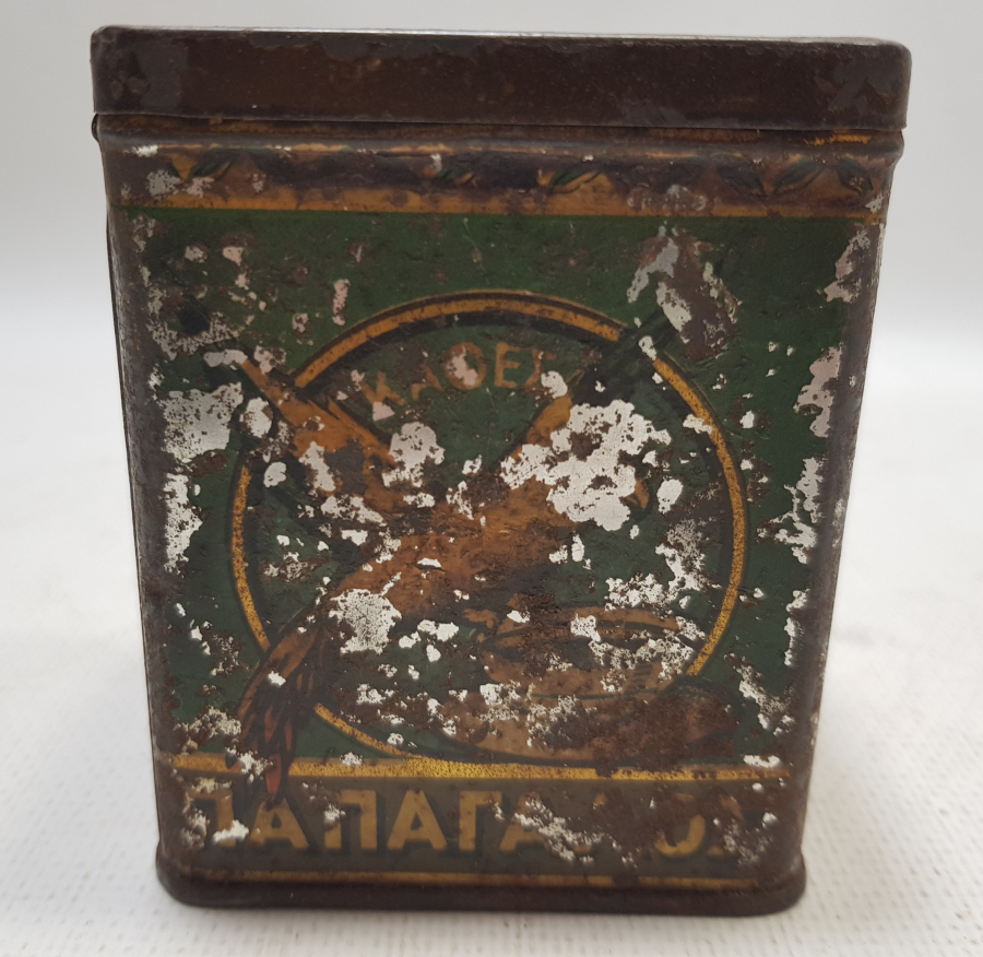 OSMANLI DÖNEMİ RUMCA YAZILI NADİR KAPAKLI KAHVE KUTUSU