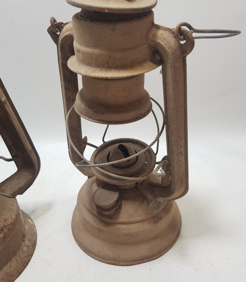 2 ADET YERLİ YAPIM ANTİKA GEMİCİ-MADENCİ FENERİ