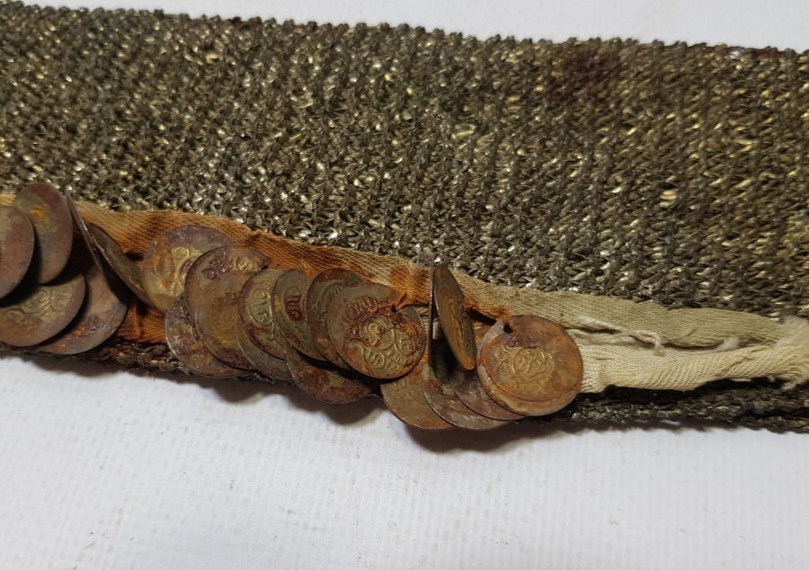 GÜMÜŞ ÖRME İŞÇİLİKLİ OSMANLI DÖNEMİ ÇOK NADİR GELİN ALINLIĞI