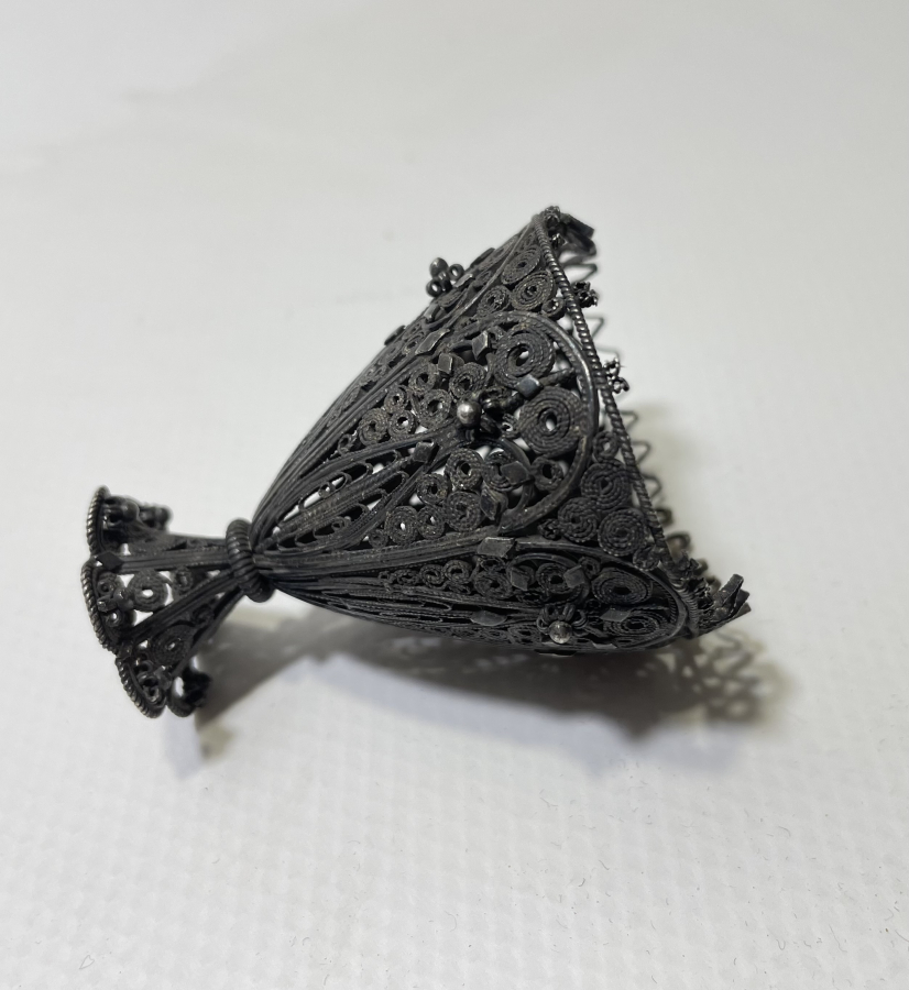 OSMANLI DÖNEMİ TELKARİ İŞÇİLİKLİ GÜMÜŞ FİNCAN ZARFI