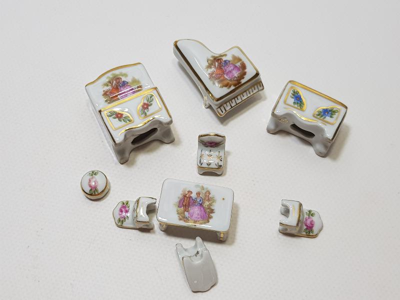 ANTİKA LİMOGES MİNYATÜR PORSELEN YEMEK TAKIMI