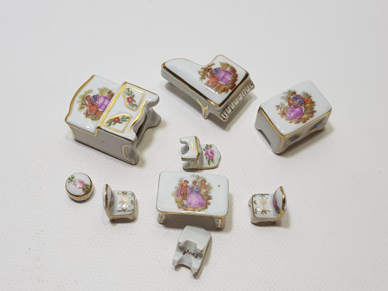 ANTİKA LİMOGES MİNYATÜR PORSELEN YEMEK TAKIMI