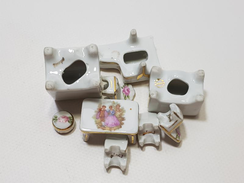 ANTİKA LİMOGES MİNYATÜR PORSELEN YEMEK TAKIMI