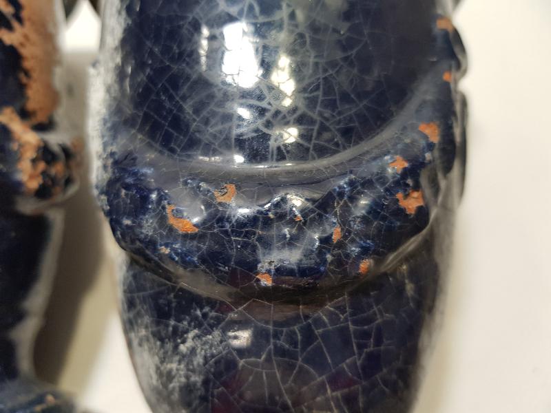 OSMANLI DÖNEMİ BİR ÇİFT TERRA COTA VAZO 