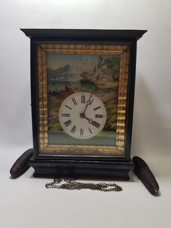 OSMANLI DÖNEMİ CAM ALTI KADRANLI ÇOK NADİR DUVAR SAATİ