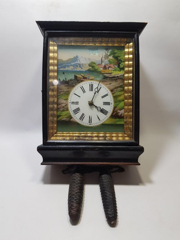 OSMANLI DÖNEMİ CAM ALTI KADRANLI ÇOK NADİR DUVAR SAATİ