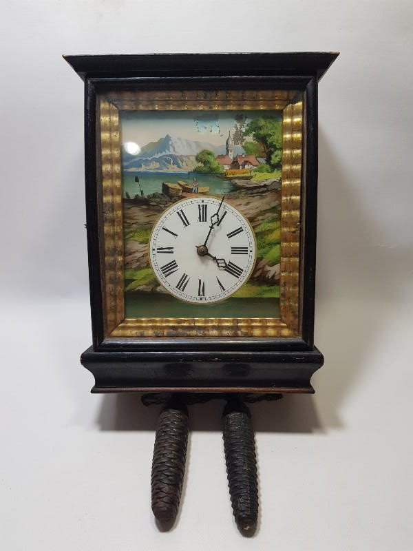 OSMANLI DÖNEMİ CAM ALTI KADRANLI ÇOK NADİR DUVAR SAATİ