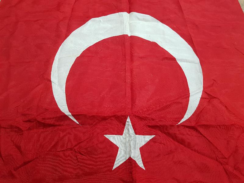 KORE SAVAŞI ÇOK NADİR ASKERİ İPEK TÜRK BAYRAĞI