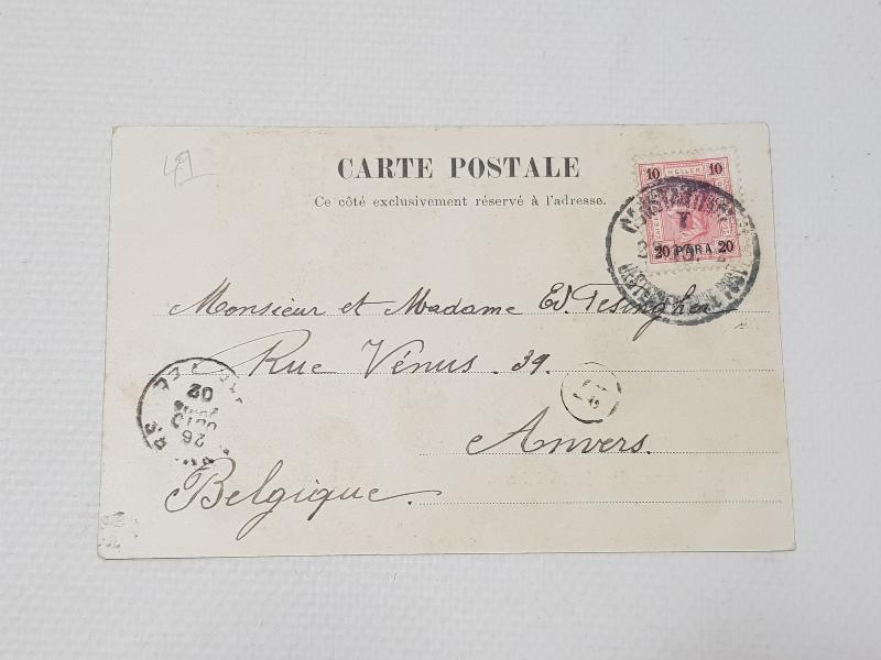 OSMANLI DÖNEMİ İSTANBUL KÜÇÜKSU'DA KAYIKÇILAR KARTPOSTALI