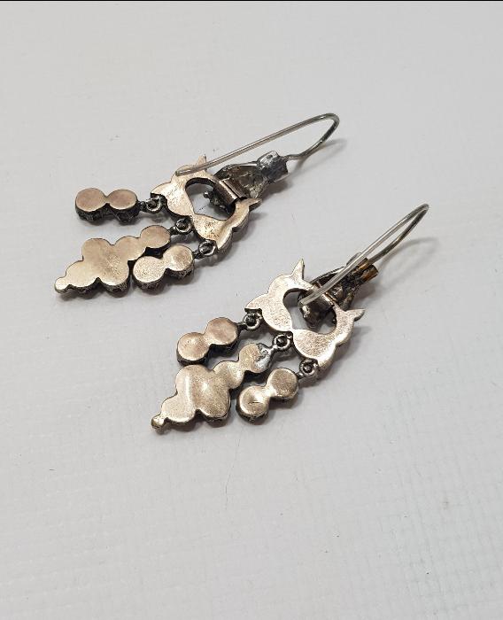 OSMANLI DÖNEMİ FATMA ANANIN ELİ FORMLU RUM İŞİ ELMAS KÜPE