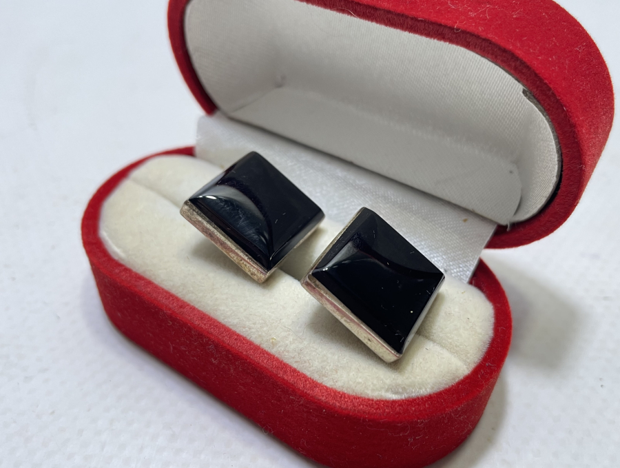 OLTU TAŞLI GÜMÜŞ KOL DÜĞMELERİ