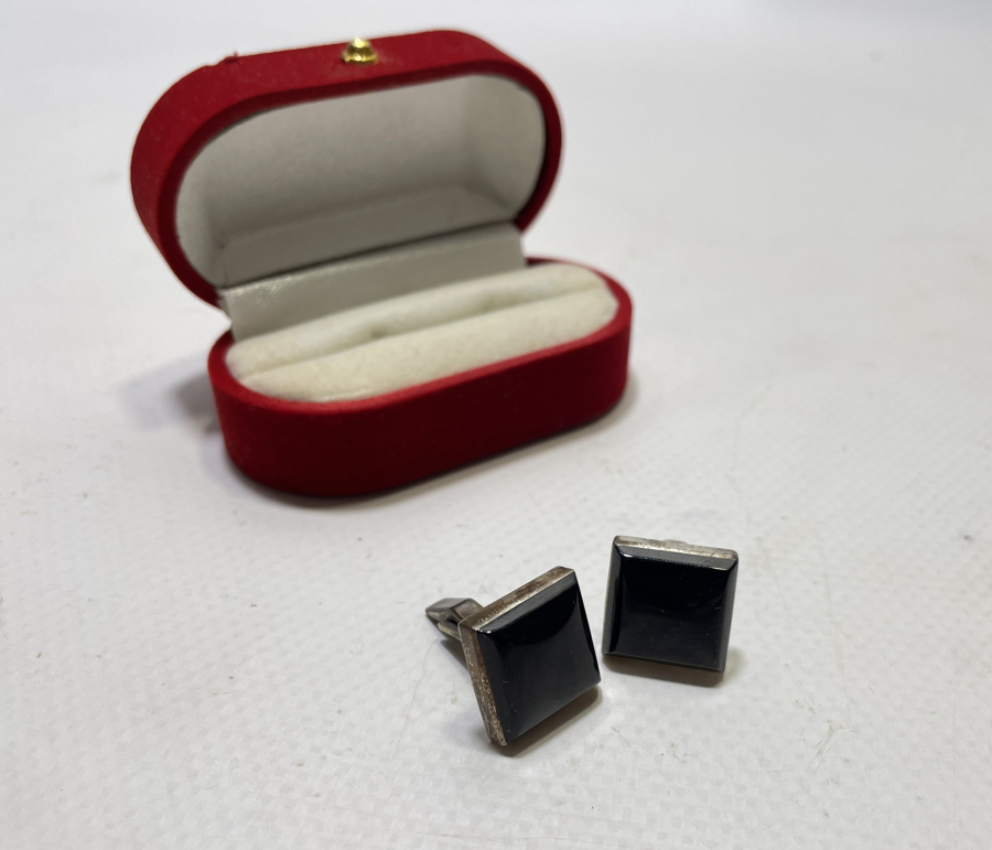 OLTU TAŞLI GÜMÜŞ KOL DÜĞMELERİ