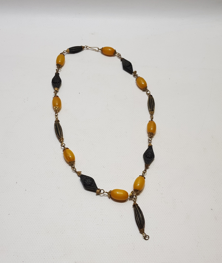 OSMANLI DÖNEMİ ÇOK NADİR MİSKİ AMBER KADIN KOLYESİ