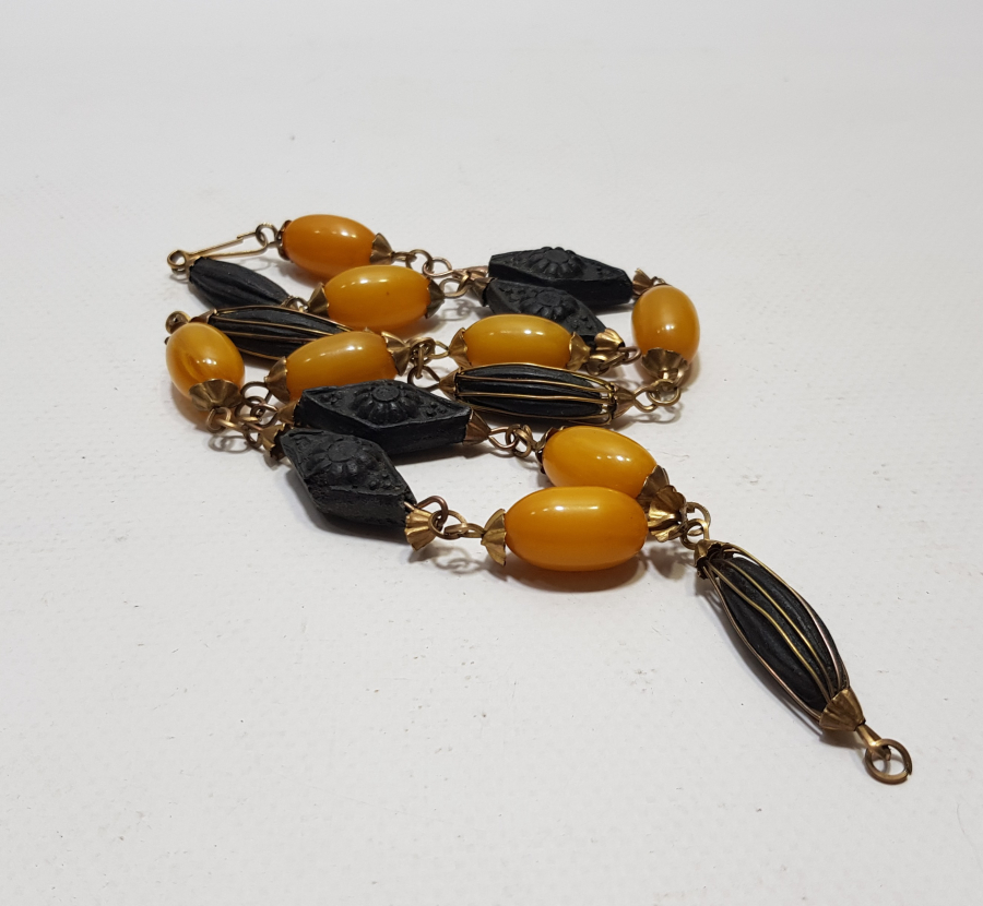 OSMANLI DÖNEMİ ÇOK NADİR MİSKİ AMBER KADIN KOLYESİ