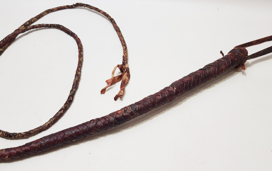 OSMANLI DÖNEMİ DERİDEN MAMUL ÇOK NADİR FAYTON KIRBACI