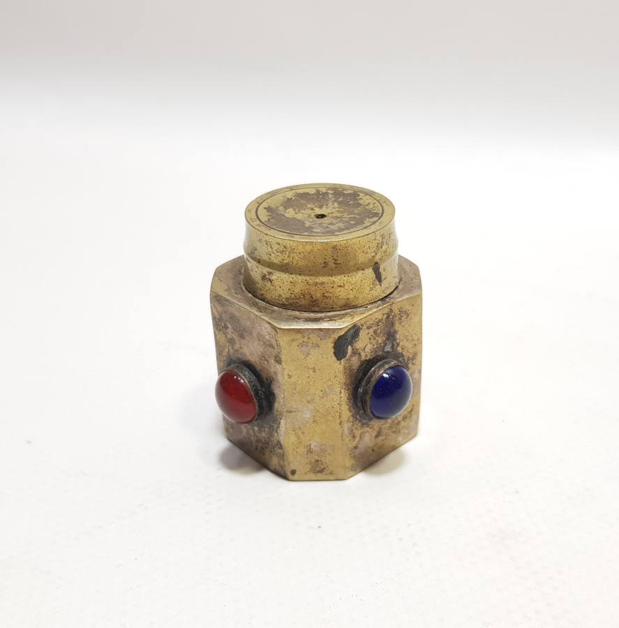 OSMANLI DÖNEMİ DOĞAL TAŞLARLA SÜSLÜ ÇOK NADİR GÜMÜŞ HATTAT RIHTANI