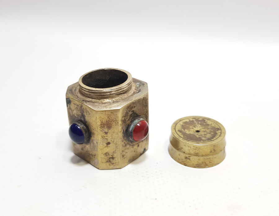 OSMANLI DÖNEMİ DOĞAL TAŞLARLA SÜSLÜ ÇOK NADİR GÜMÜŞ HATTAT RIHTANI