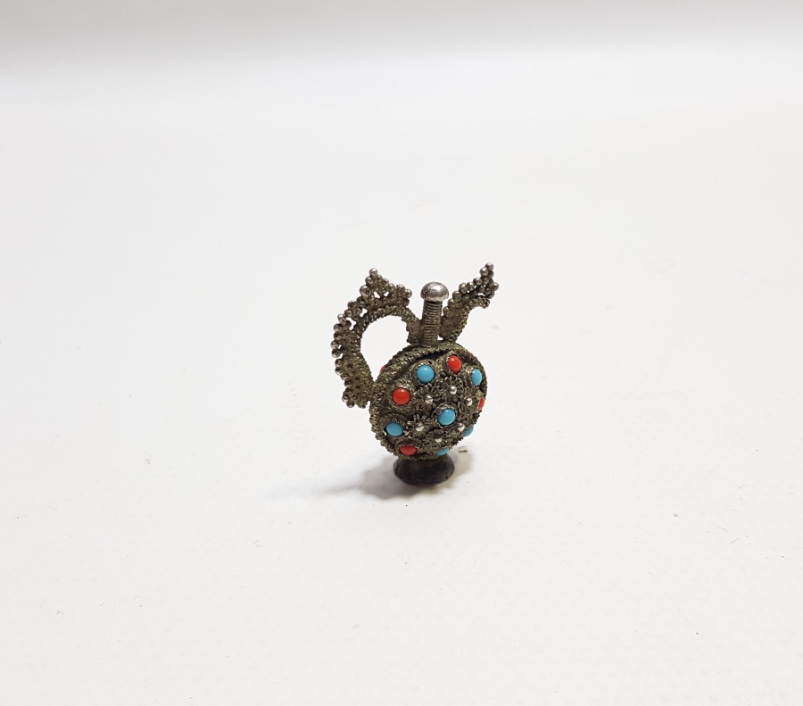 OSMANLI DÖNEMİ EL YAPIMI İBRİK FORMLU MİNYATÜR OBJE