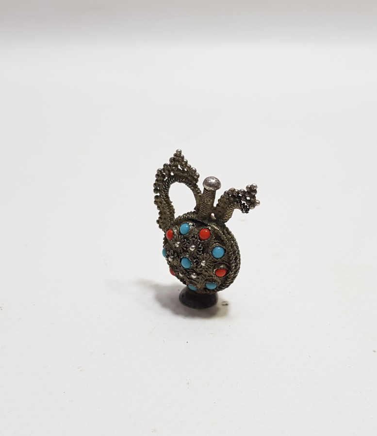 OSMANLI DÖNEMİ EL YAPIMI İBRİK FORMLU MİNYATÜR OBJE