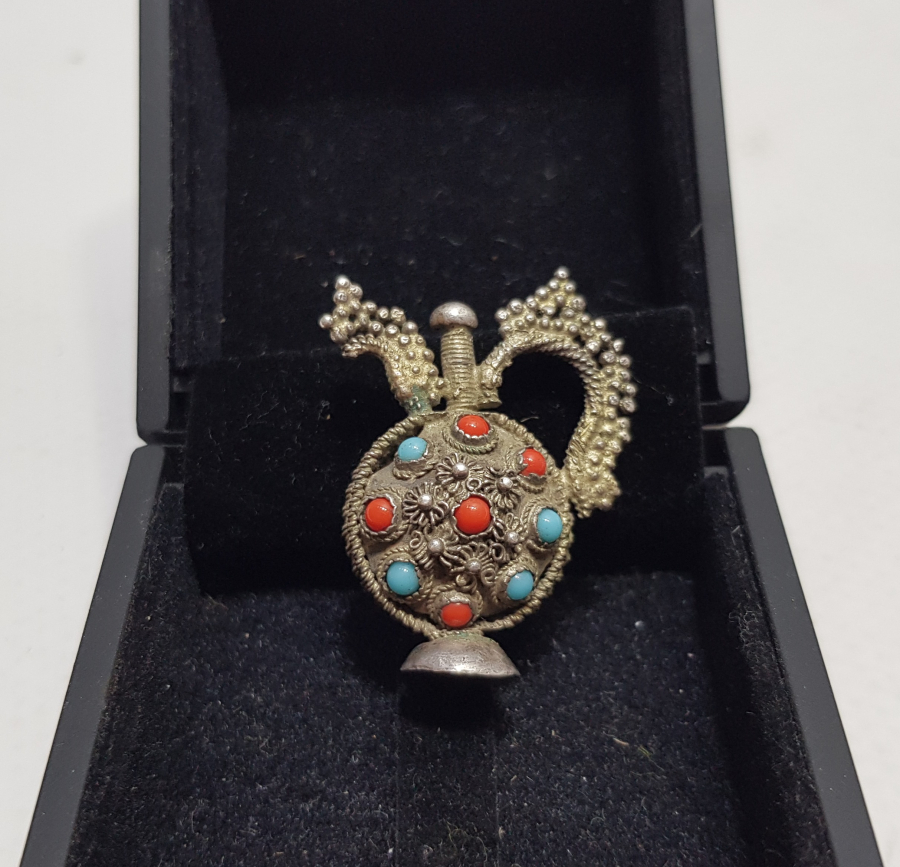 OSMANLI DÖNEMİ EL YAPIMI İBRİK FORMLU MİNYATÜR OBJE