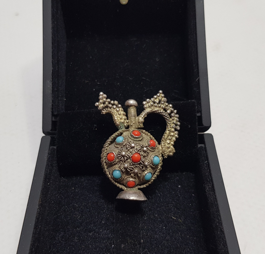 OSMANLI DÖNEMİ EL YAPIMI İBRİK FORMLU MİNYATÜR OBJE