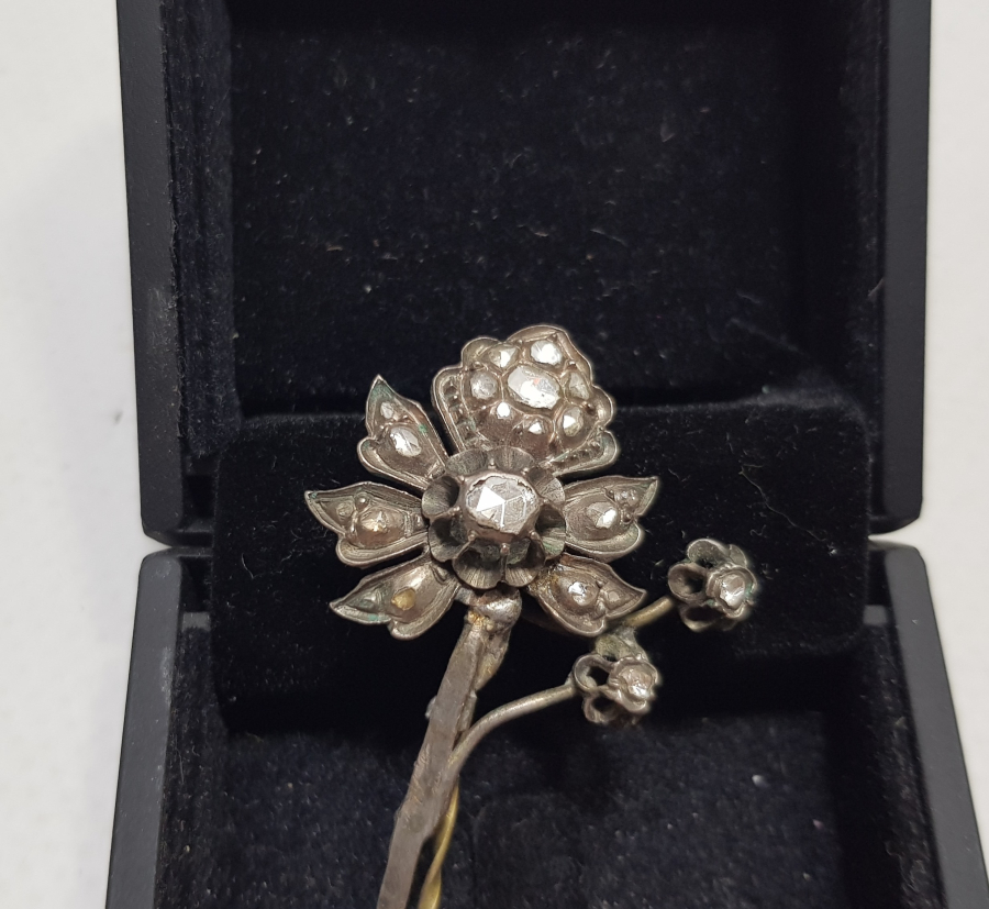 OSMANLI DÖNEMİ ELMAS TAŞLI ALTIN BROŞ - FES SORGUCU