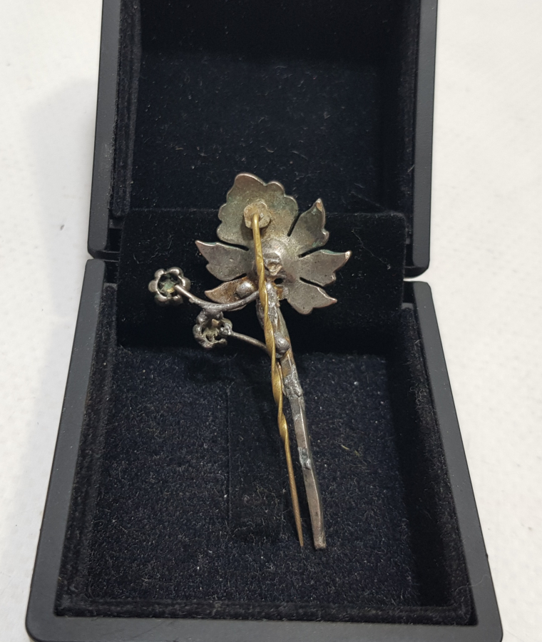 OSMANLI DÖNEMİ ELMAS TAŞLI ALTIN BROŞ - FES SORGUCU