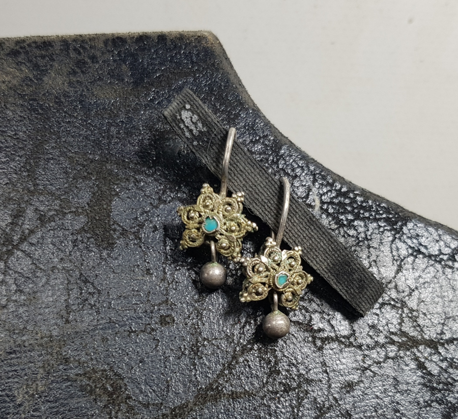 OSMANLI DÖNEMİ ERMENİ İŞİ GÜMÜŞ KÜPE